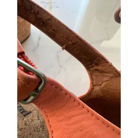 Lucky Brand |‎ Coral Cross Wedge Cork Sandals | Women's Size 9.5 - Picture 8 of 10